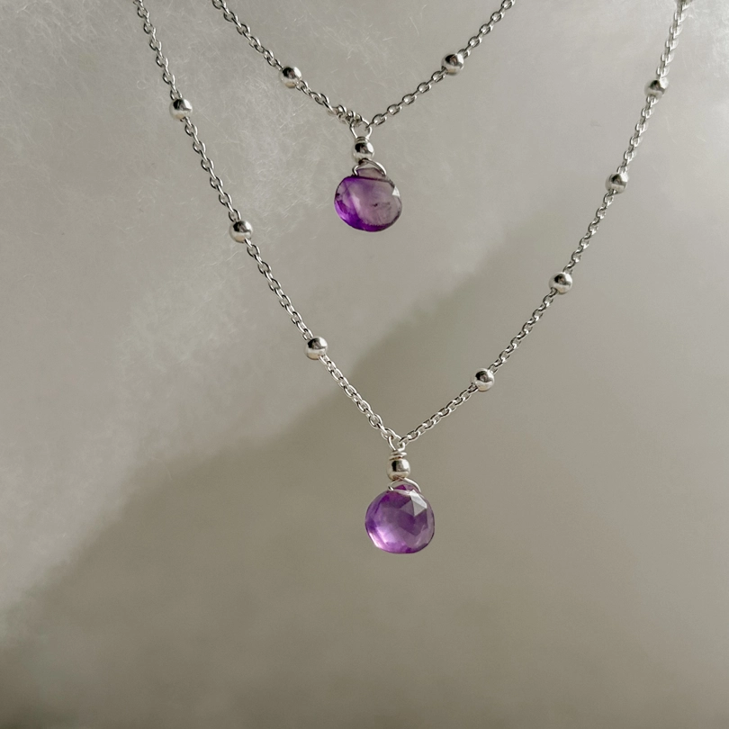 collana goccia - Ametista